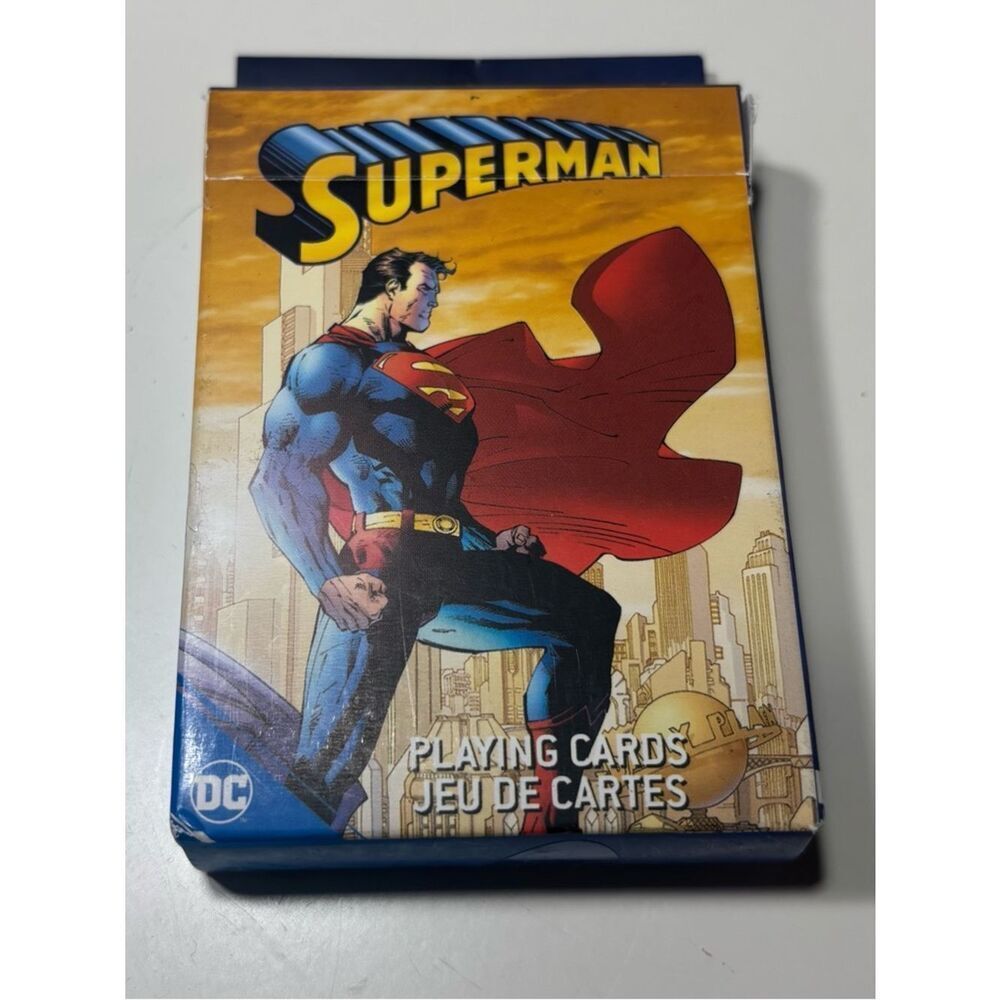 New DC Superman Playing Cards Deck in Blue, Red, Yellow